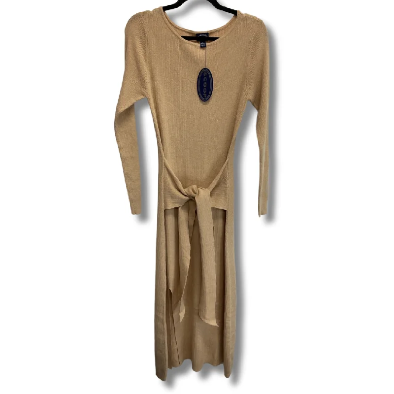 Dress Sweater By Scoop In Tan, Size: L