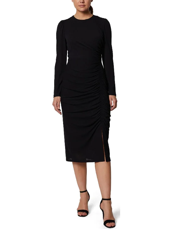 Womens Ruched Long Cocktail and Party Dress