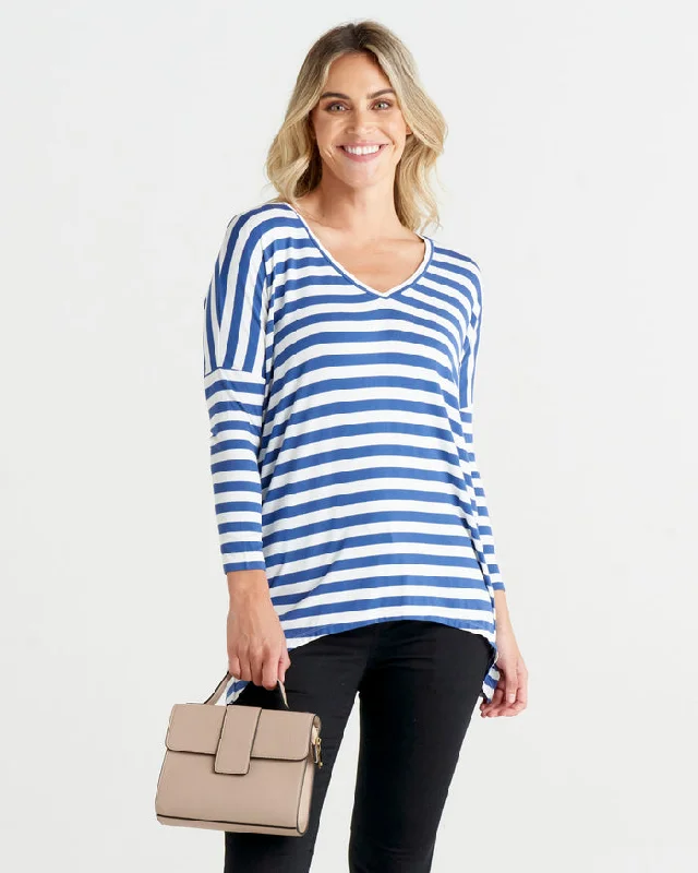 Betty Basics Geneva Tee Navy White Stripe