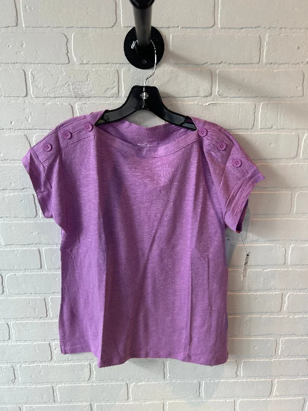 Top Short Sleeve By Talbots In Purple, Size: Mp