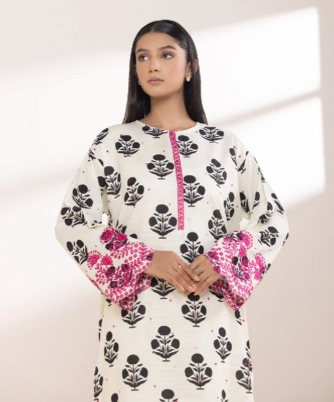 Embroidered Light Khaddar Shirt