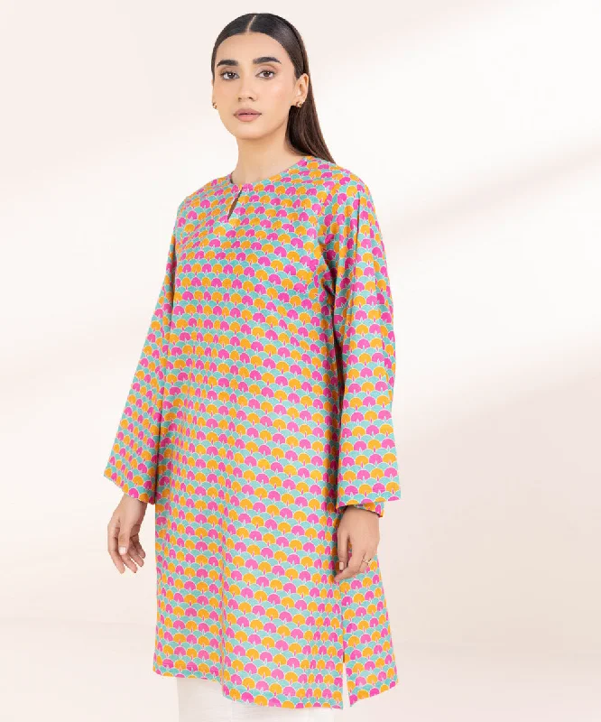 Printed Khaddar Shirt