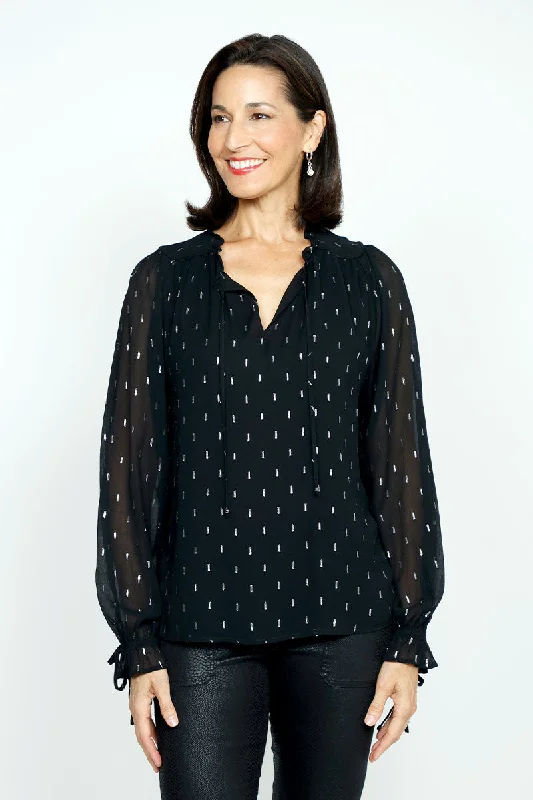 Elliott Lauren Quicksilver Ruched Blouse