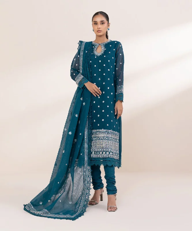 3 Piece - Embroidered Karandi Suit