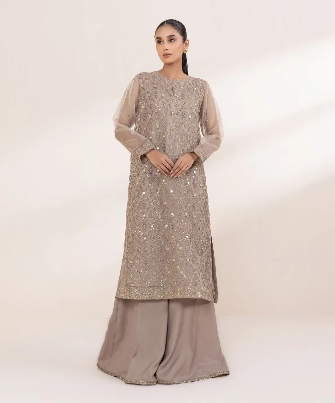 2 Piece - Embroidered Organza Suit