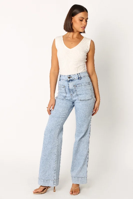 Nico Wide Leg Jean - Blue