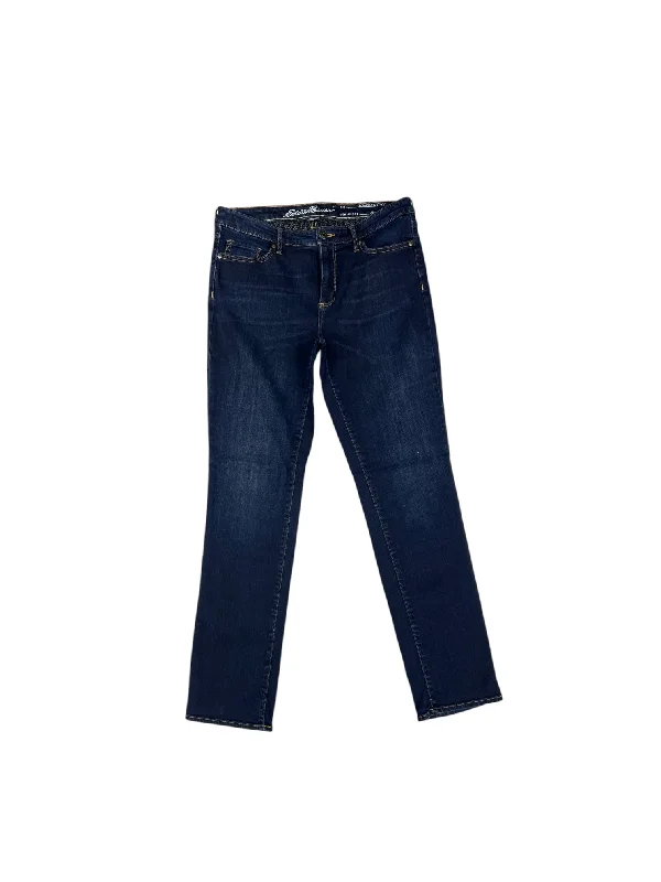 Jeans Straight By Eddie Bauer In Blue Denim, Size: 10