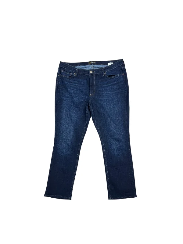 Jeans Straight By Lee In Blue Denim, Size: 18