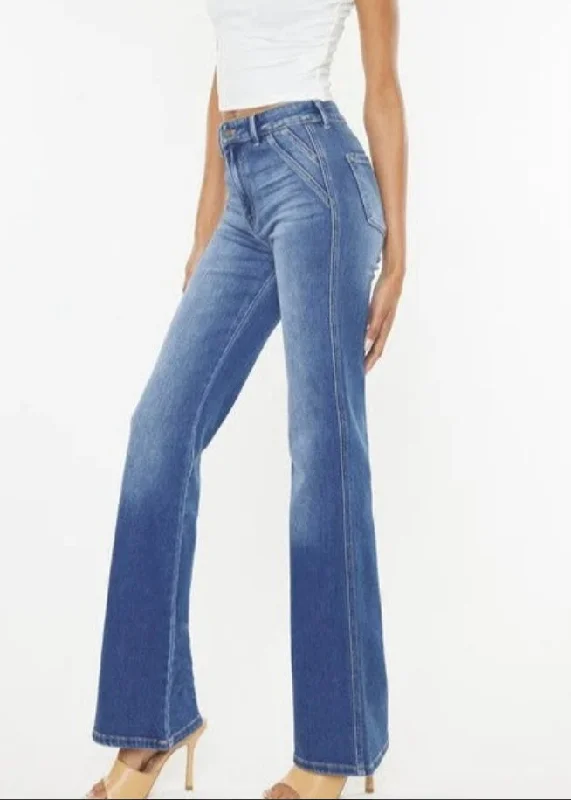 Kan Can Holly High Rise Slim Flare Jeans