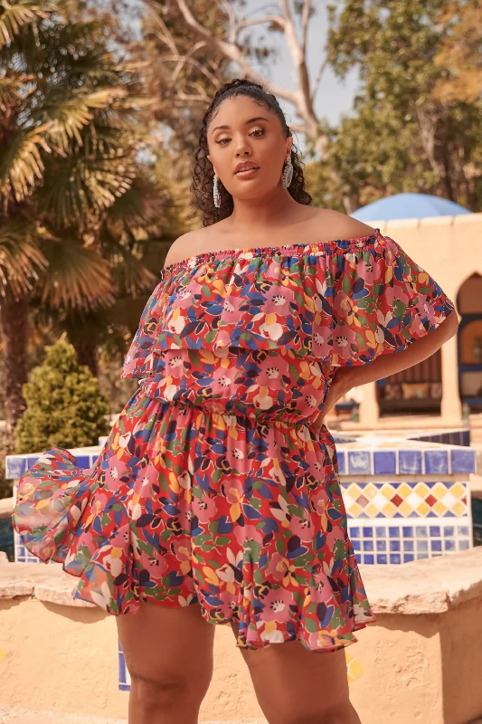 Sweet Soul Off the Shoulder Besame Romper Curve