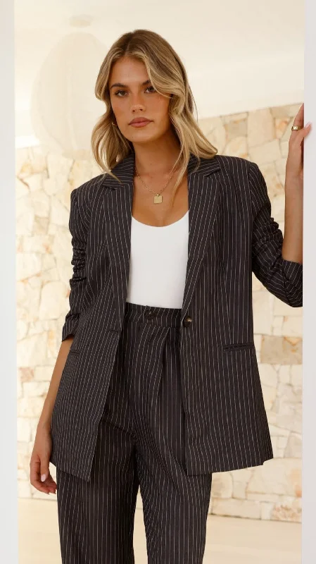 Maya Blazer - Charcoal