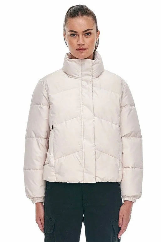 Womens Butter Cream Demi Puffer Jacket